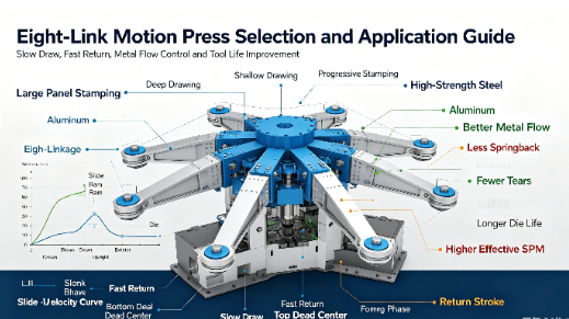 Eight-Link Motion ปรับปรุงคุณภาพการตอกแผงขนาดใหญ่ได้อย่างไร